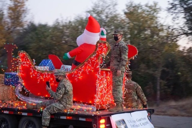 The Fort Hunter Liggett Community Initiatives Group hosted a Christmas parade to boost morale and kick off the Holiday season with a visit from Santa, December 10, 2020.