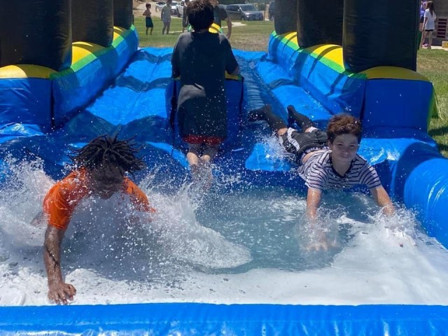 The Fort Hunter Liggett Community Initiatives Group hosted splash pad parties at Bradley Park during the summer to help the stay cool and foster community relations.