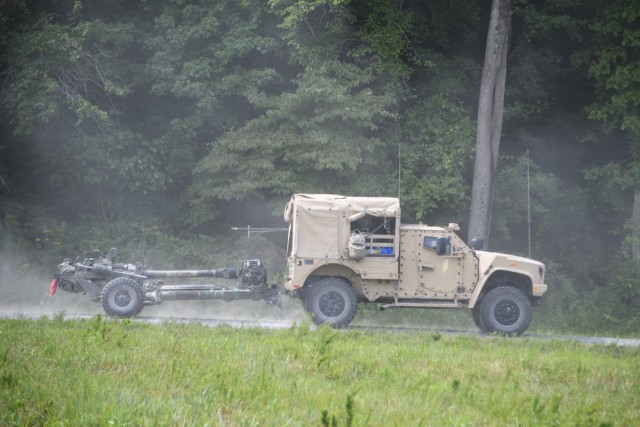 101st Airborne Field Artillery Soldiers test JLTV to carry ammo, tow Howitzers