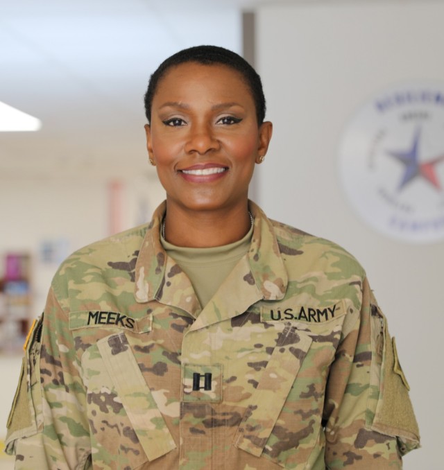 Capt. Rosa Meeks, commandant of the People First Center, poses for a photo Sep. 27, 2021, Fort Hood, Texas. The center is an initiative by the commanding general of Fort Hood to centralize specific training. (U.S. Army photo by Sgt. Melissa N. Lessard)