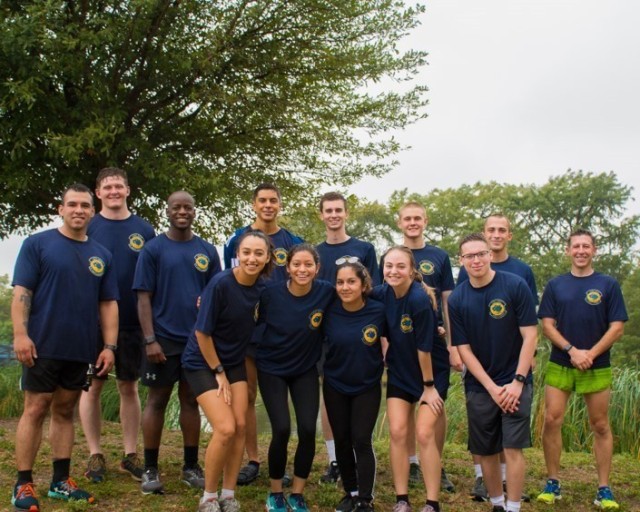 Capt. George Vargas poses with Cadets during his time as a General Cavazos Intern. He is part of the first group of Cavazos interns to be sent out to universities. Upon completing the internship, Vargas will head to his Captain's Career Course....