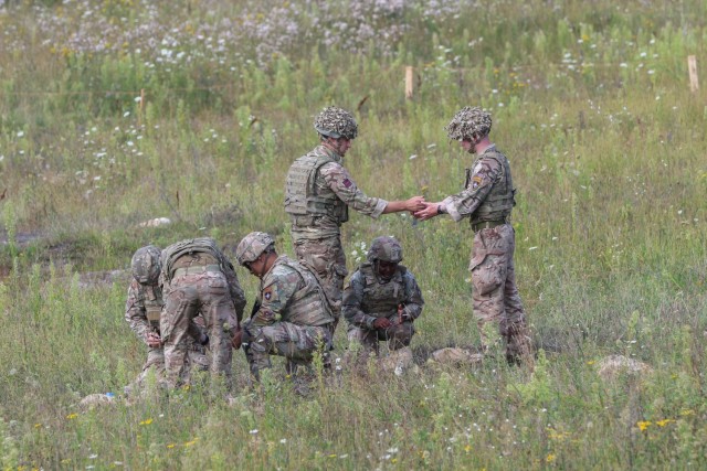 British Army soldiers assigned to Legion Troop and U.S. Army Soldiers from 2nd Squadron, 2nd Cavalry Regiment prepare explosives during explosives training. As part of the continuing partnership between the two allied countries, a U.K. Army delegation recently visited the C5ISR Center, where they obtained an overview of the close tie between the U.S. science and technology and acquisition communities.