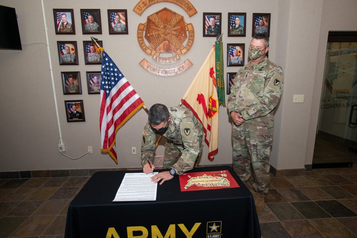 Fort Knox Garrison Leadership sign National Disability Employment