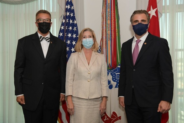 Secretary of the Army, the Honorable Christine Wormuth, hosts a Civilian Aide to the Secretary of the Army (CASA) Investiture Ceremony at the Pentagon, Arlington, Va., Sep. 30, 2021. Mr. Bobby G. Henry Jr. and Mr. Guy Filippelli are the new...