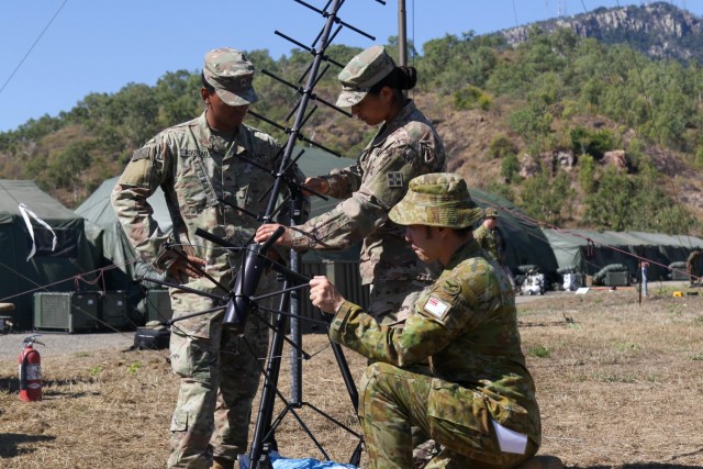 Soldiers from the 4th Infantry Division work alongside their Australian Army counterparts during Talisman Sabre 21. A terms of reference document signed between the C5ISR Center and the Australian Defence Science and Technology Group will help the two countries work together in future joint operations, as it establishes a formal working relationship between the two science and technology organizations. 