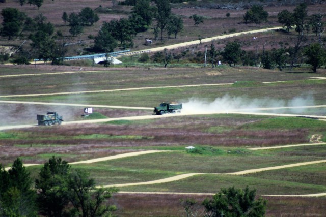 Fort McCoy Range Maintenance personnel are shown Sept. 23, 2021, constructing a fire and movement range on Range 4 at Fort McCoy. The smaller range is 100 meters wide by 150 meters long. The new range also is designed for training individual...
