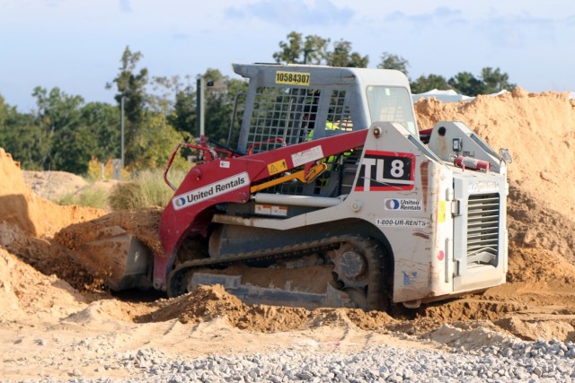 Dirt is cleared at Fort Jackson, South Carolina as part of the Basic Training Complex Four, Phase Two project.  Formally known as a Basic Combat Trainee Complex, it has all the required facilities to house and fully train the Army’s new...
