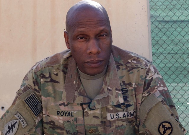 Maj. Christopher Royal, who serves as the command systems integrator at 1st Theater Sustainment Command's operational command post at Camp Arifjan, Kuwait, first deployed to Kuwait as a 19-year-old private three decades ago in the First Gulf War....