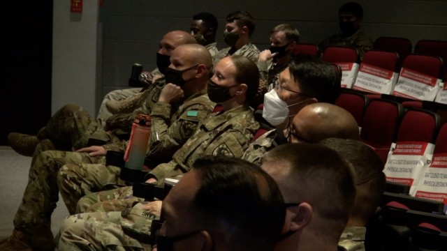 Soldiers attend Domestic Violence Awareness Training at Cochise Theater