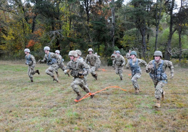 Reserve Officers' Training Corps cadets from schools throughout the northeastern United States compete in this year’s 2nd Brigade Ranger Challenge Competition held Oct. 22-24 at various training areas on Joint Base McGuire-Dix-Lakehurst, New...