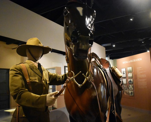 The Presidio of Monterey Museum includes an exhibit of a life-sized horse and Cavalry lieutenant. Members of the 11th Cavalry Regiment served at the Presidio from 1919 to 1940.