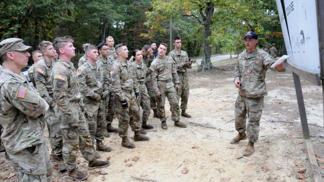 Reserve Officers' Training Corps cadets from several schools in the northeastern United States get ready to navigate the Obstacle Course event during this year’s 2nd Brigade Ranger Challenge Competition held Oct. 22-24 at various training areas...