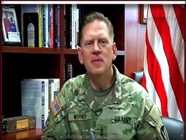 Maj. Gen.  Darren Werner speaks about the importance of the Combined Federal Campaign.