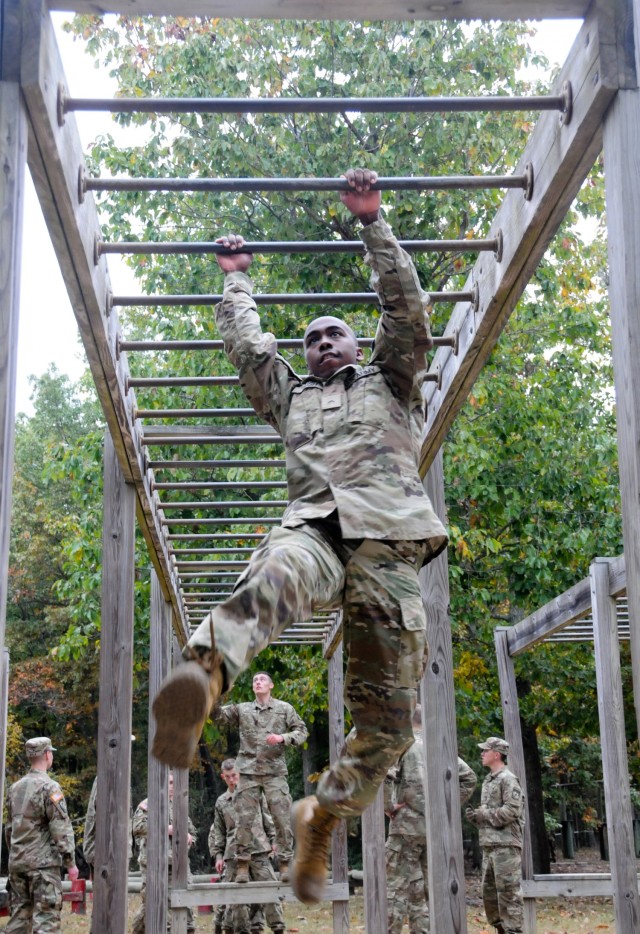 Cadet Madison Bush, Drexel University Reserve Officers' Training Corps, competes in the 2nd Brigade Ranger Challenge Competition held Oct. 22-24 on Joint Base McGuire-Dix-Lakehurst, New Jersey. Ranger Challenge is designed to test cadets’ mental...