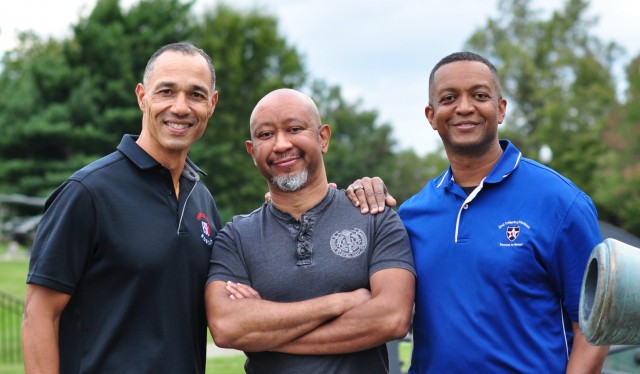 Maj. Gen. Robert Edmonson II, Brian Jackson and Col. Eric Jackson unite after discovering they were half-brothers. 