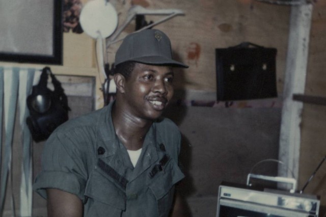Edward L. Jackson on duty while serving in Vietnam during the Vietnam War. 