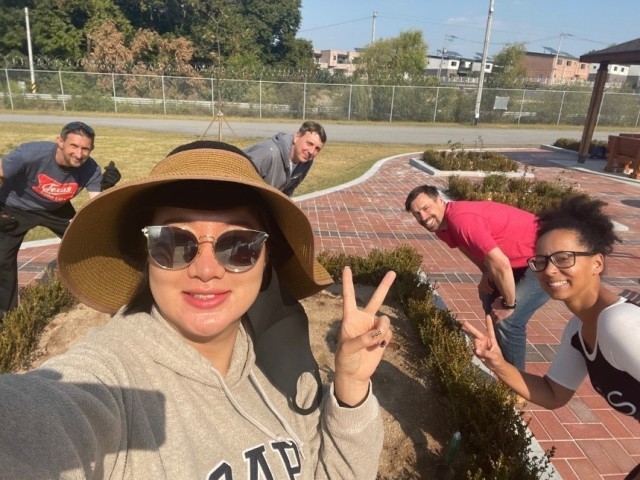 After the relocation of the U.S. Army Corps of Engineers Far East District headquarters, from Dongdaemun to Pyeongtaek in 2018, the outdoor greenspace that once was is alive again, thanks to the FED 2020-2021 USACE Leadership Development II...