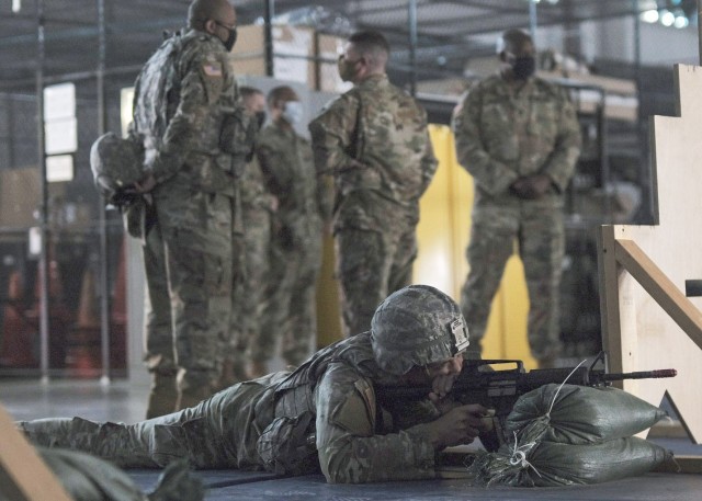 Soldiers maintain readiness with Engagement Skills Trainer