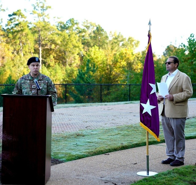 Martin Army Community Hospital Commander Col. Kevin Kelly formally marked the establishment of the Southwest Georgia Market in a flag ceremony at BMACH on November 2.