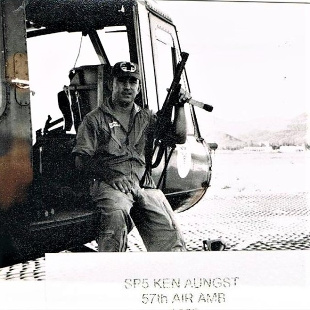 Kenneth Aungst on helicopter in Vietnam (photo provided by Kenneth Aungst)