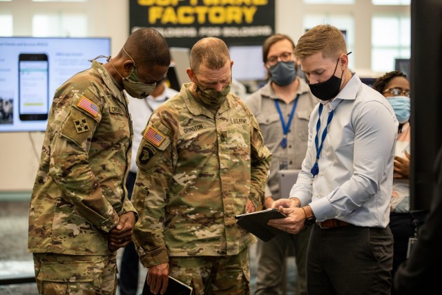 Sgt. Maj. of the Army Michael A. Grinston visited Army Futures Command’s Army Software Factory (ASWF) in Austin, Texas, on Oct. 28 to meet with Army civilian and Soldier coders who are developing the Army software of the future. 