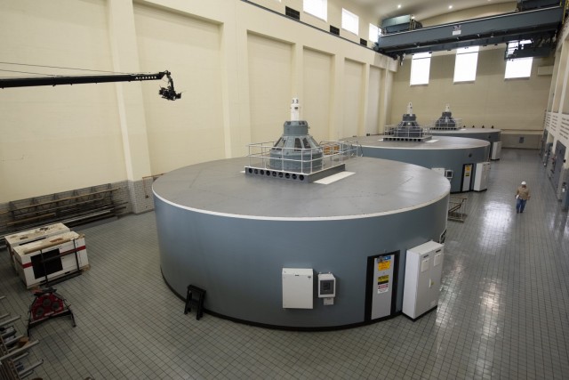 Hydropower Senior Mechanic Vince Harriman with the U.S. Army Corps of Engineers Nashville District is captured on video Nov. 3, 2021 on the main floor of the Center Hill Dam Hydropower Plant, which is located on the Caney Fork River in Lancaster,...