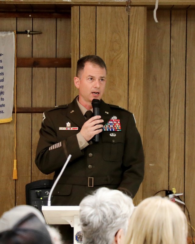 Brig. Gen. Gavin Gardner spoke at the Milan American Legion, Milan, Illinois, on Nov. 11 to honor Quad Cities’ Veterans and their families for their military service.