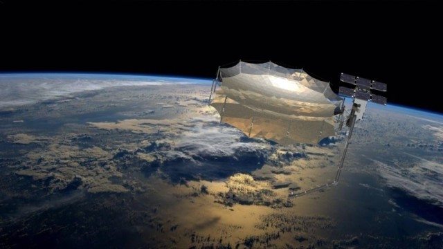 An artist’s rendering of one of Capella Space’s synthetic aperture radar satellites. SAR satellites provide 24-hour all-weather Earth observation with the unique ability to penetrate atmospheric conditions, providing near real-time visibility in cloud covered areas, both day and night. (Capella Space rendering)