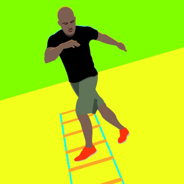 A new program at the Fort Riley Soldier Recovery Unit (SRU) in Kansas allows Soldiers to work on their balance as part of their recovery. (ARCP illustration)