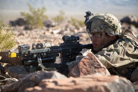 FORT IRWIN, Calif. - U.S. Army Rangers, assigned to Alpha