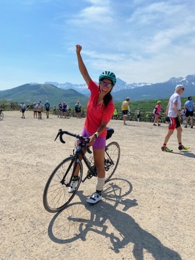 Lt. Anna Walker jumped right back into sports at the Fort Carson Soldier Recovery Unit (SRU) in Colorado after a January 2020 skiing injury required multiple surgeries and a long recovery. (Photo courtesy of Lt. Anna Walker)