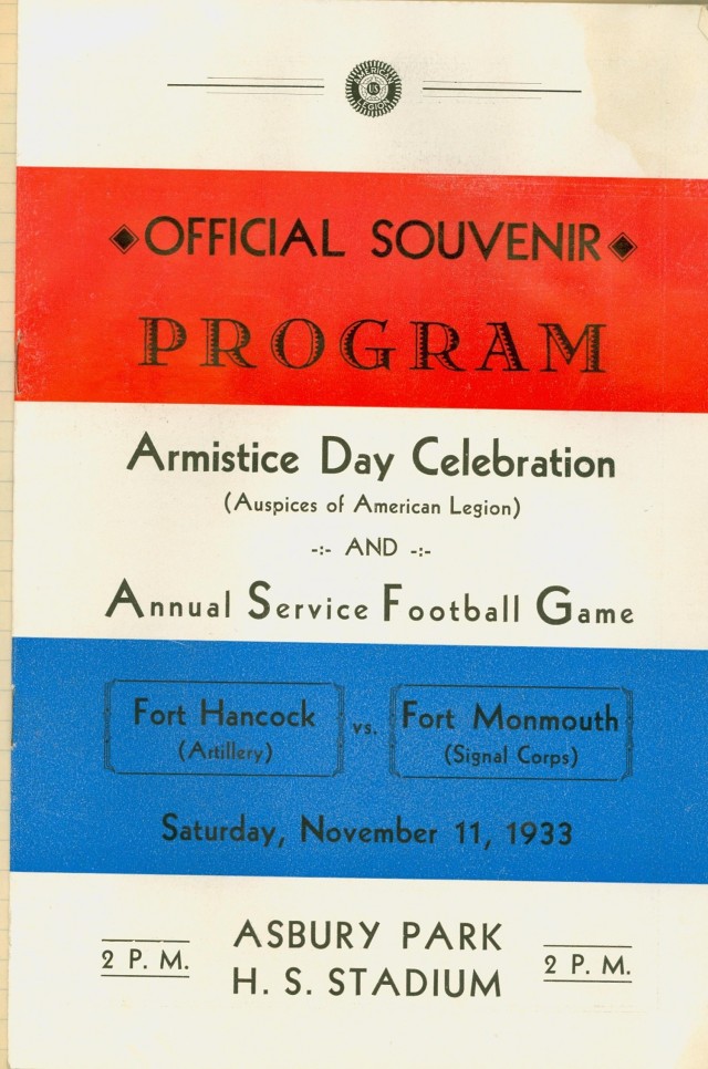 1933 Armistice Day  program