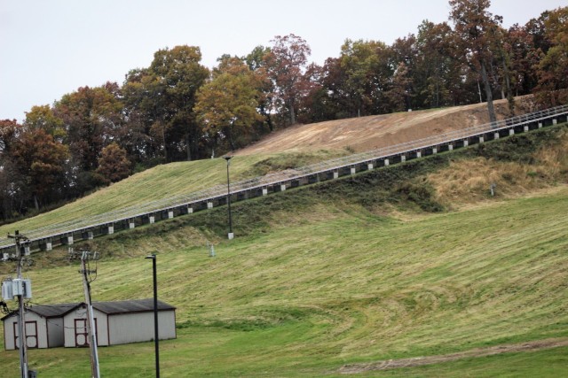 The top of the snowtubing hill is shown Oct. 28, 2021, at Whitetail Ridge Ski Area at Fort McCoy, Wis. The hill received a landscaping upgrade in late summer/early fall at Fort McCoy to improve the recreational experience at the hill and the ski...