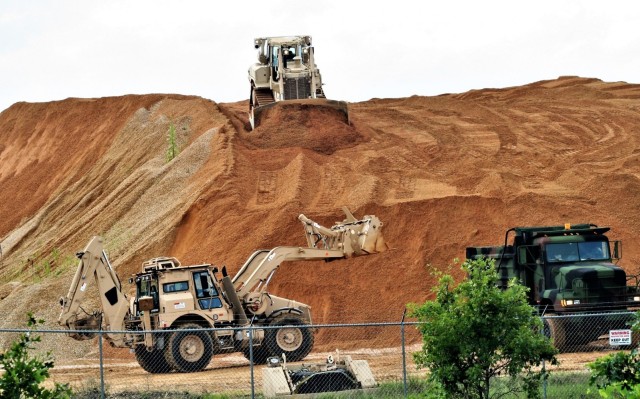 Soldiers with the Wisconsin National Guard's 950th Engineering Company (Route Clearance) work on a troop project at a training area July 15, 2021, at Fort McCoy, Wis. The work is part of a troop project coordinated by the Fort McCoy Directorate of...