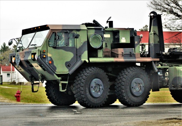 Soldiers and staff with the Fort McCoy Regional Training Site (RTS)-Maintenance training facility operate a military vehicle near their facility Oct. 28, 2021, at Fort McCoy, Wis. RTS-Maintenance at Fort McCoy trains Soldiers in the Army’s...