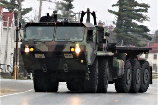Soldiers and staff with the Fort McCoy Regional Training Site (RTS)-Maintenance training facility operate a military vehicle near their facility Oct. 28, 2021, at Fort McCoy, Wis. RTS-Maintenance at Fort McCoy trains Soldiers in the Army’s...