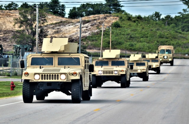 Convoy training operations are shown July 8, 2021, at Fort McCoy, Wis., for the Army Forces Command Exercise Pershing Strike ’21. Thousands of military members trained at Fort McCoy in the exercise and have overall in fiscal year 2021 for...