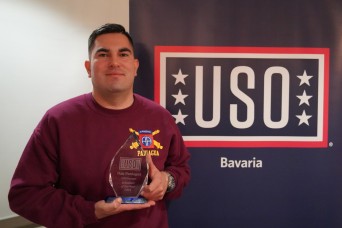 USAG Bavaria Soldier recognized as USO Europe Volunteer of the Year 2021