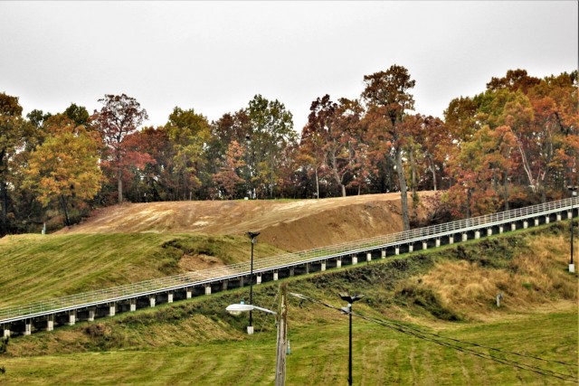 The top of the snowtubing hill is shown Oct. 28, 2021, at Whitetail Ridge Ski Area at Fort McCoy, Wis. The hill received a landscaping upgrade in late summer/early fall at Fort McCoy to improve the recreational experience at the hill and the ski...
