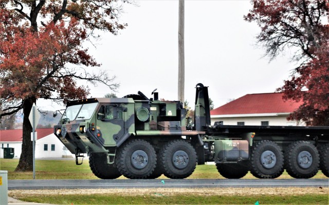 Soldiers and staff with the Fort McCoy Regional Training Site (RTS)-Maintenance training facility operate a military vehicle near their facility Oct. 28, 2021, at Fort McCoy, Wis. RTS-Maintenance at Fort McCoy trains Soldiers in the Army’s...