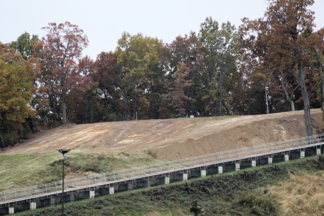 The top of the snowtubing hill is shown Oct. 28, 2021, at Whitetail Ridge Ski Area at Fort McCoy, Wis. The hill received a landscaping upgrade in late summer/early fall at Fort McCoy to improve the recreational experience at the hill and the ski...
