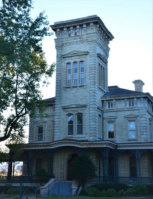 A photo taken as I arrived to historic Quarters 1 on Rock Island Arsenal, Illinois, for the Halloween weekend paranormal tour Oct. 30. (Photo by Staci-Jill Burnley, ASC Public Affairs)