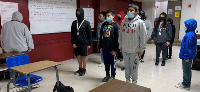 Joel C. Harris Middle School Leadership Officer Training Corps class