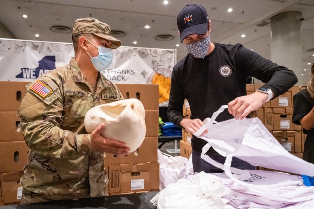 NY National Guard teams up with governor to distribute Thanksgiving turkeys