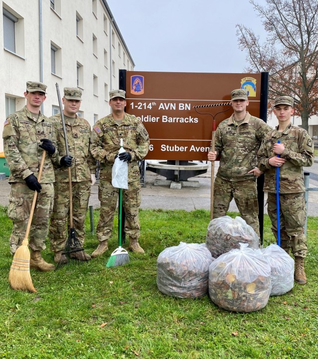 WIESBADEN, Germany -- Soldiers, family members, civilians and crews from the Directorate of Public Works are busy wrapping up the annual U.S. Army Garrison Wiesbaden Fall Clean Up initiative.  
...