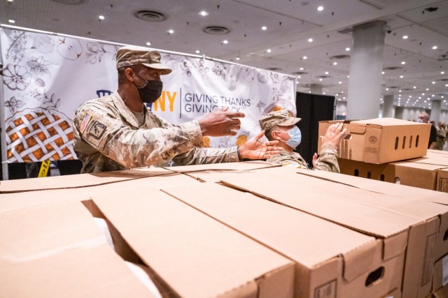 NY National Guard teams up with governor to distribute Thanksgiving turkeys