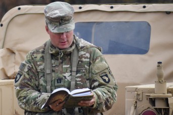 Sustainment Brigade chaplains train to provide religious support in large scale combat operations