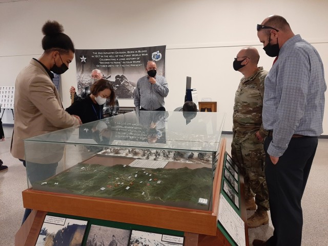 In honor of National American Indian/Native Alaskan Heritage Month, U.S. Army Corps of Engineers, Far East District (FED) employees visit the Second Infantry Division (2ID) and Eighth Army Korea Theater of Operations Museum located in U.S. Army...