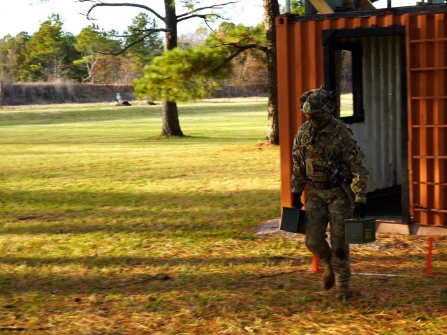 During Operation LETHAL EAGLE, Sgt. David Lee from Charlie Company, 187th Infantry, 101st Airborne Division (Air Assault) carries ammo cans during the first ever iteration of the new stress shoot range, November 18 on Fort Campbell.

This new range is to prepare the Soldiers to react to the stresses of combat and allows all units access. Ranges like this help reduce the barriers to make the 101st division more lethal and prepared to win the future fight.