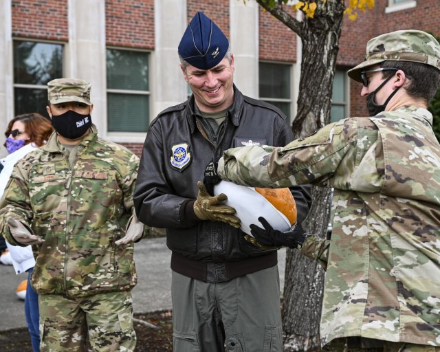 U.S. Air Force Airmen with Team McChord help distribute turkeys during Operation Turkey Drop at Joint Base Lewis-McChord, Wash., Nov. 18, 2021. The Air Force Association McChord Field Chapter and the Pierce Military and Business Alliance organized...